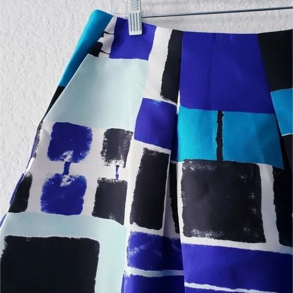 Lane Bryant Box Pleated Color Block Print swing skater 50s Rockabilly Skirt 26 - Picture 7 of 9